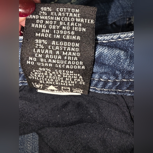 Grace in LA Embroidered Bling Straight Leg Jeans Size 28 Rhinestones Western - Picture 7 of 8